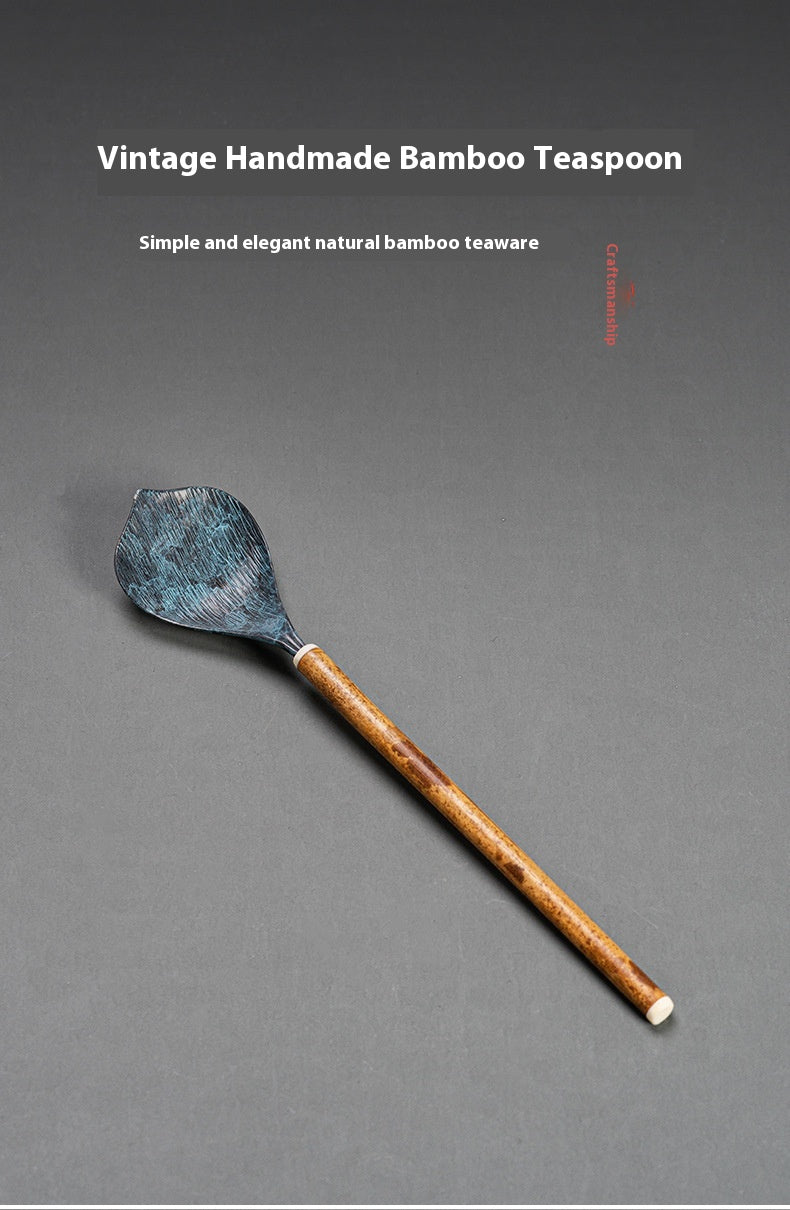Tea Spoon Single Piece Yunfei Hammered Copper Tea Scoop