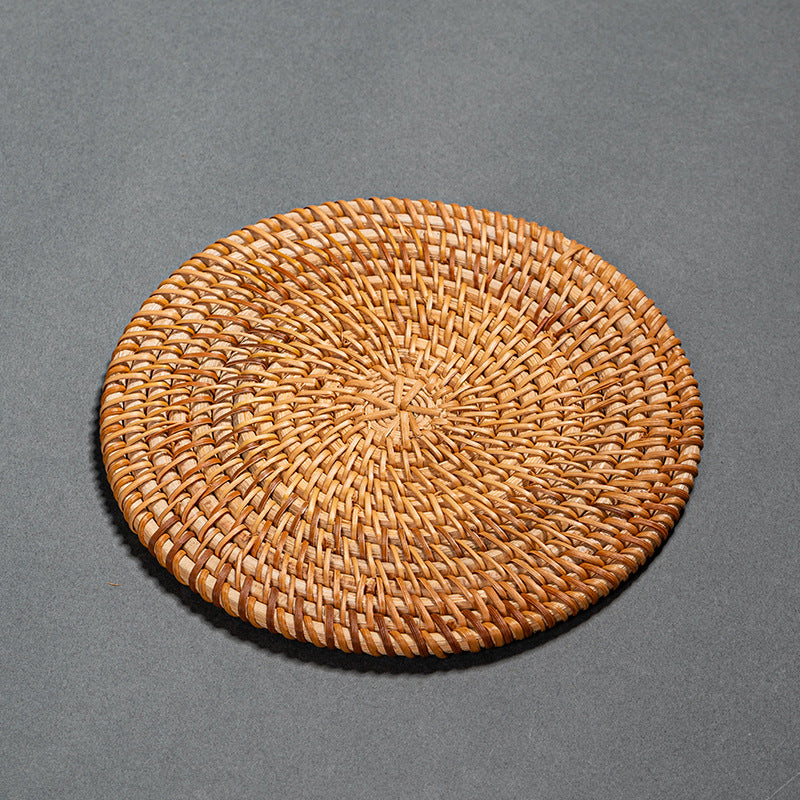 Rattan Woven Coaster Pot