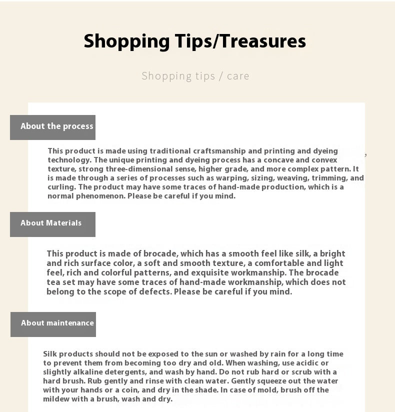 Waterproof Suede Jacquard Tea Mat