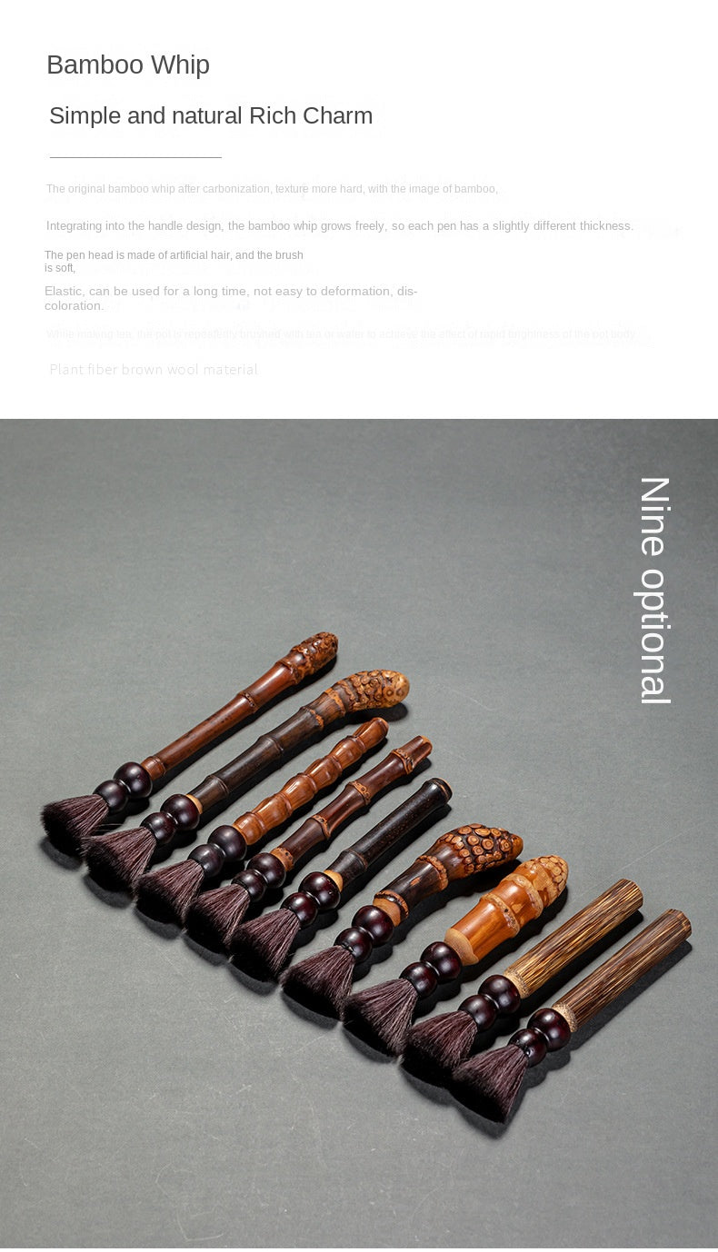Chinese Style Old Bamboo Root Teapot Brush