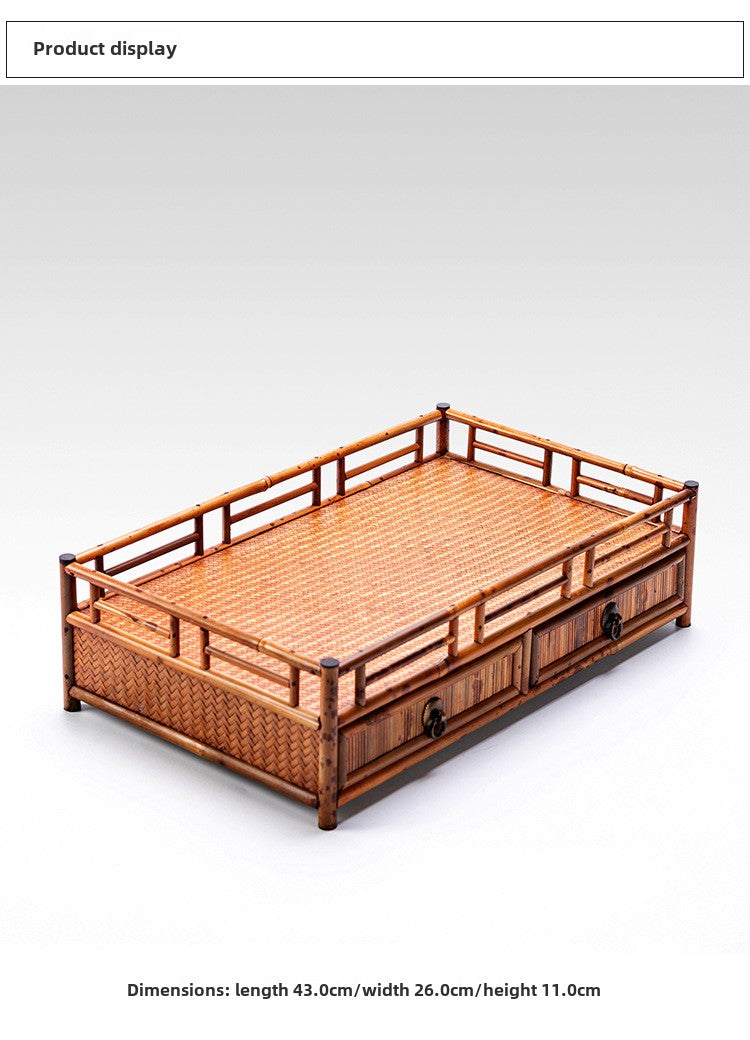 Bamboo mat storage tray