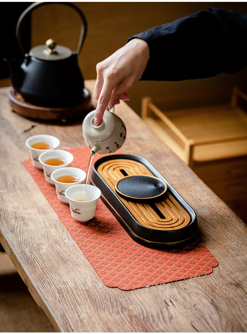 Brocade tea mat