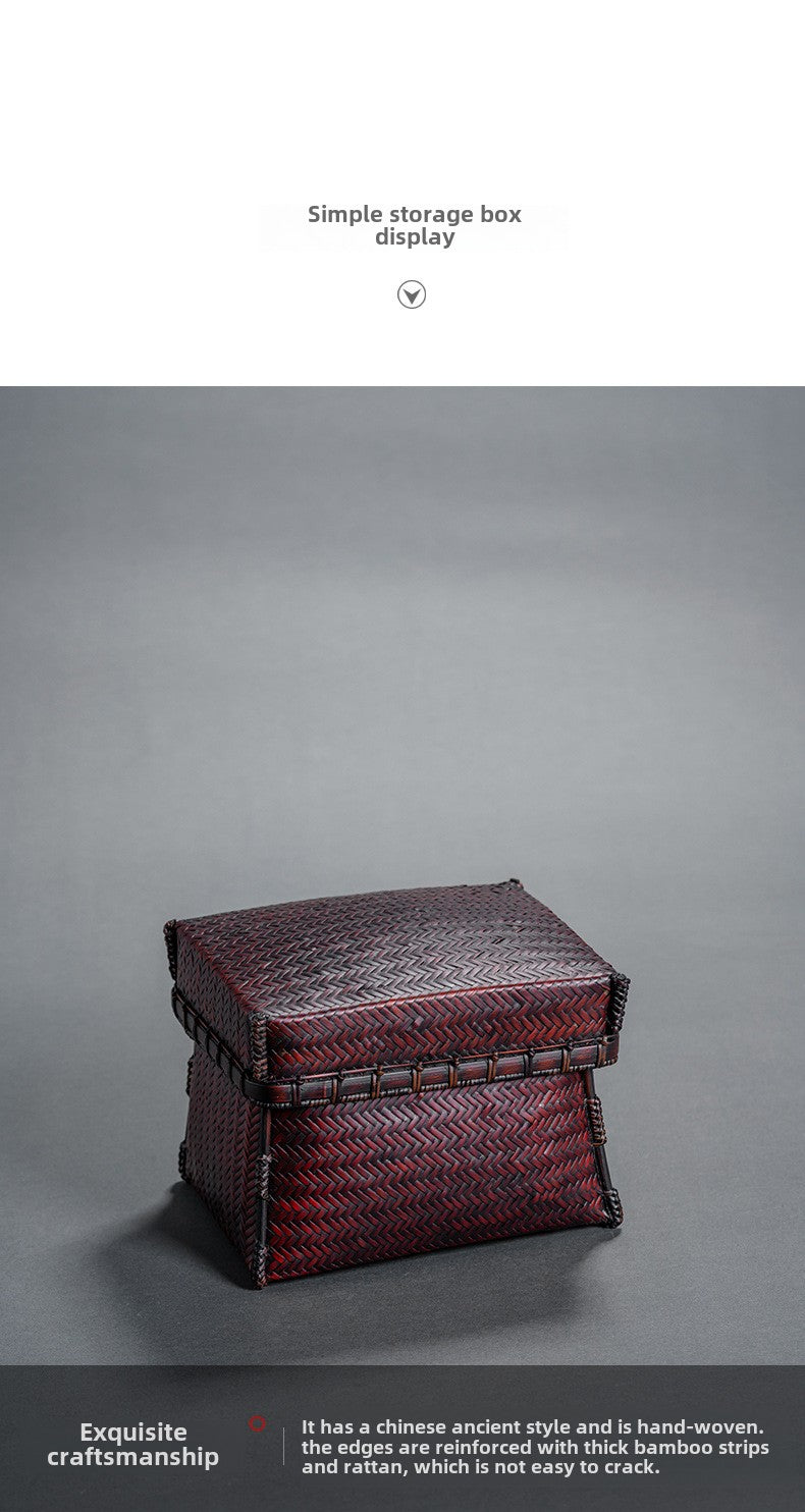 Bamboo tea set storage box