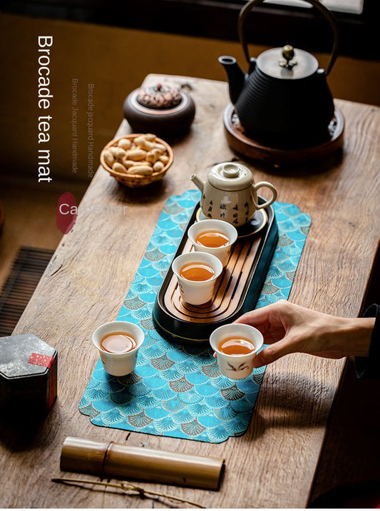Brocade tea mat