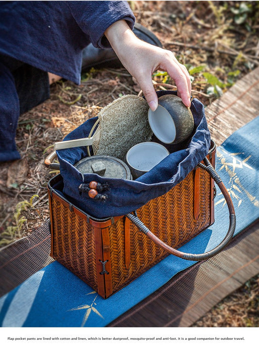 Japanese Style Handmade Retro Mini Bamboo Bag