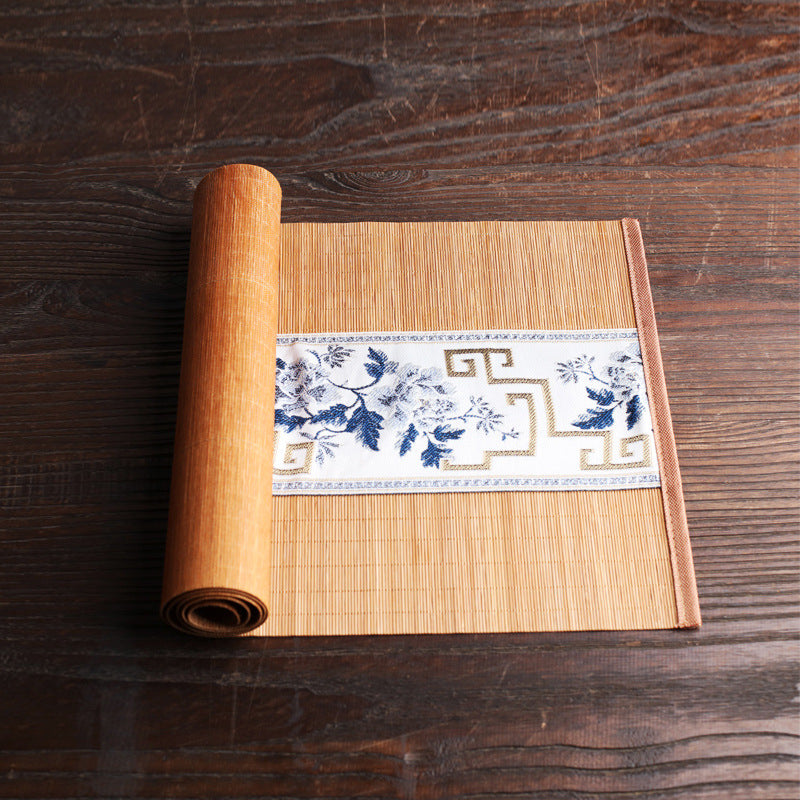 Chinese Ancient Bamboo Tea Mat