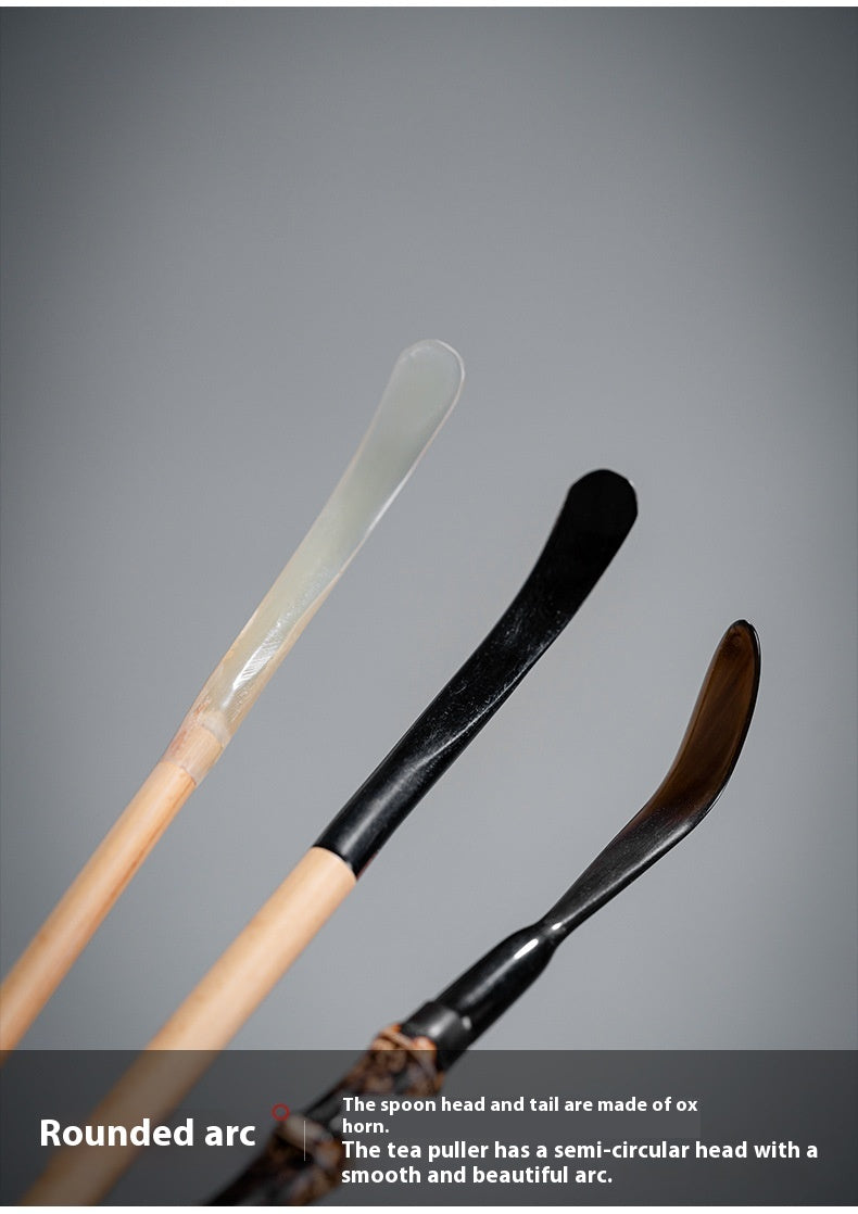 Ox Horn Tea Scoop Long Handle Matcha Spoon