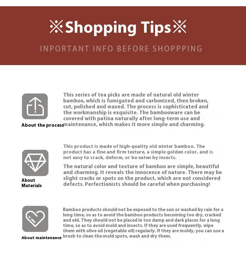 Handmade Bamboo Tea Scoop