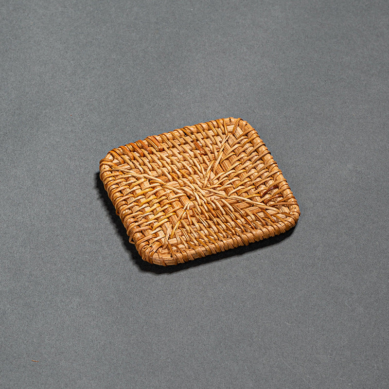 Rattan Woven Coaster Pot