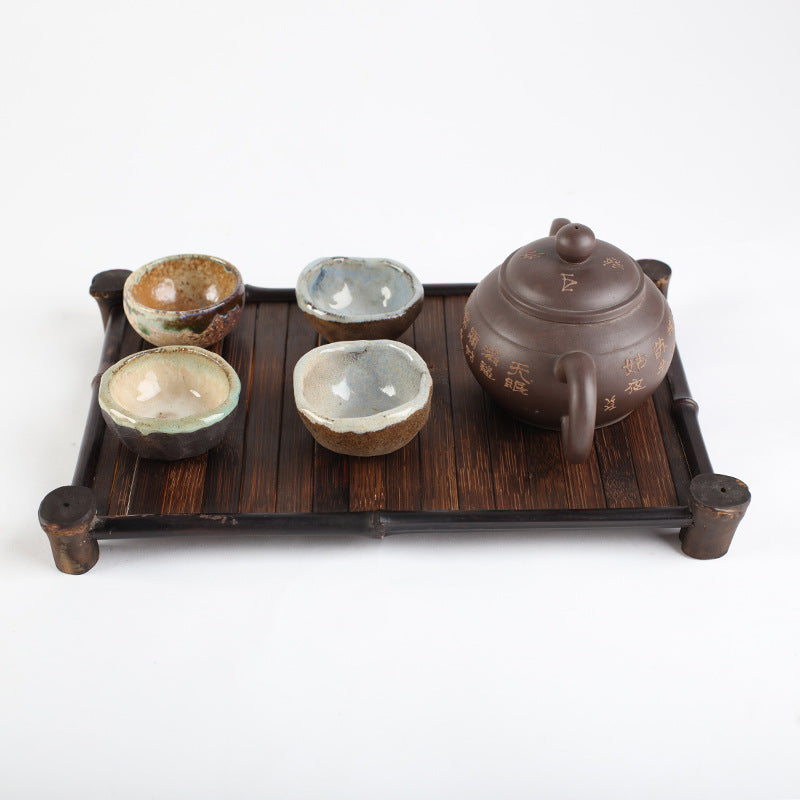 Japanese Style Purple Bamboo Tea Tray