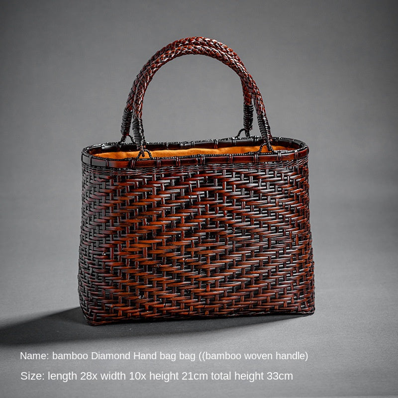 Retro Bamboo Woven Bag