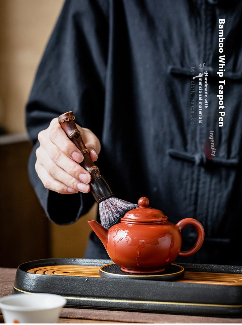 Black Bamboo Whip Pot Maintenance Pen Kung Fu Tea Set