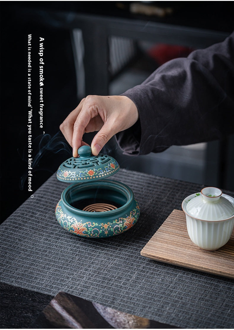 Chinese Style Incense Coil Aromatherapy Furnace Incense Holder