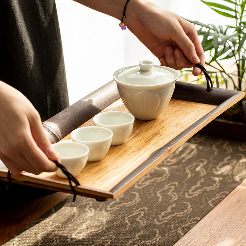 Old Coal Bamboo Tea Tray