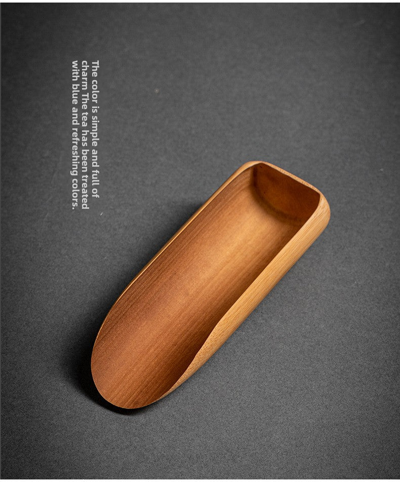 Old-fashioned bamboo tea spoon