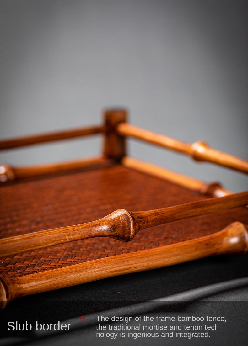 Bamboo Tea Set Storage Tray