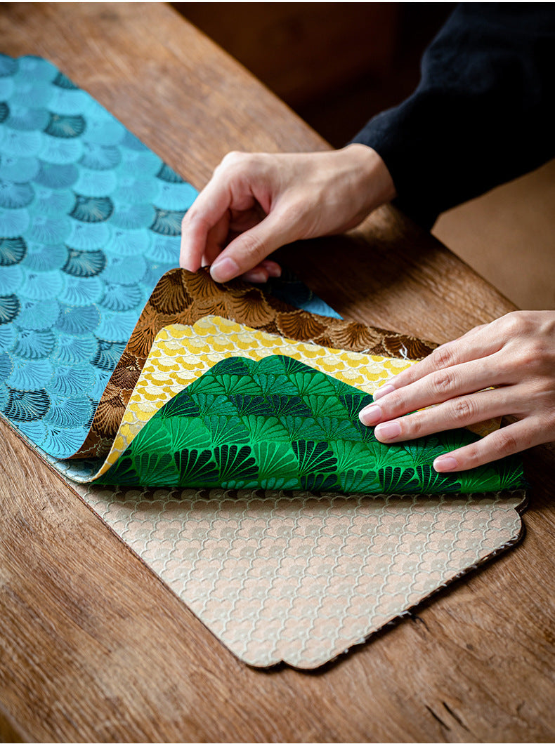 Brocade tea mat