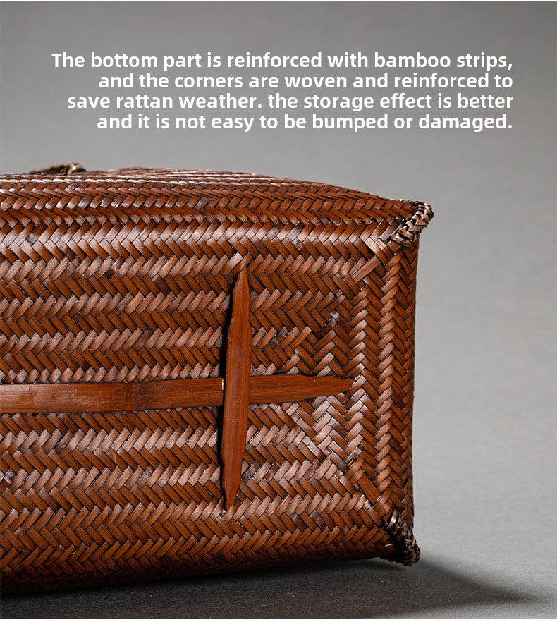 Handheld Retro Bamboo Woven Bag