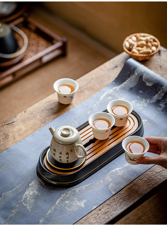 Waterproof Suede Jacquard Tea Mat