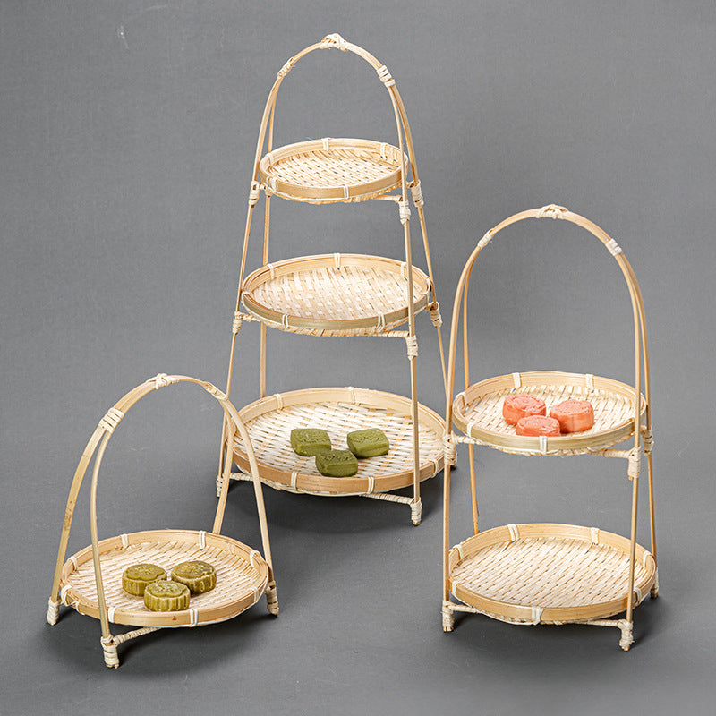 Small bamboo-woven baskets