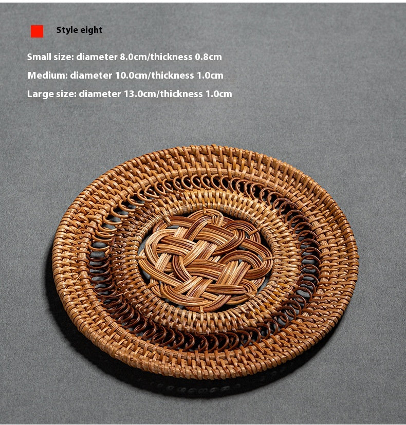 Chinese style creative rattan coaster