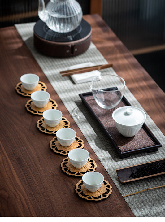 Tea Ceremony Zen Chinese Bamboo Cup Mat