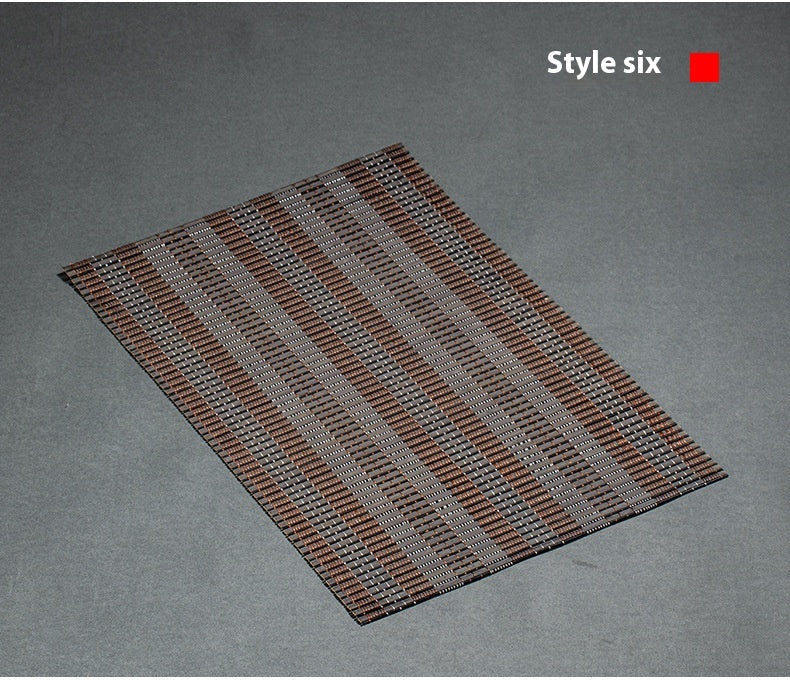 Colorful bamboo mat