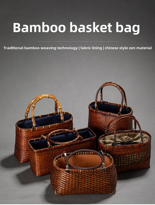 Handmade Retro Bamboo Woven Bag