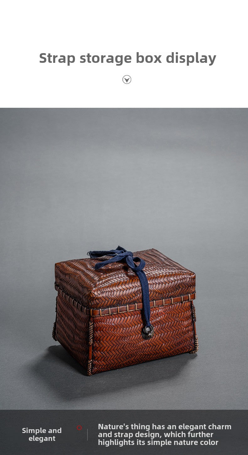 Bamboo tea set storage box