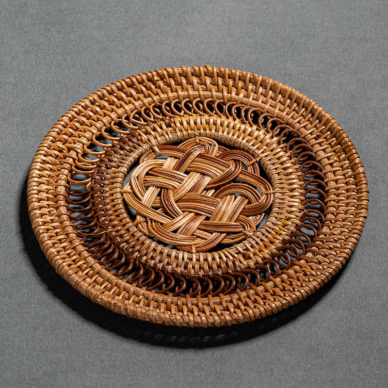 Chinese style creative rattan coaster