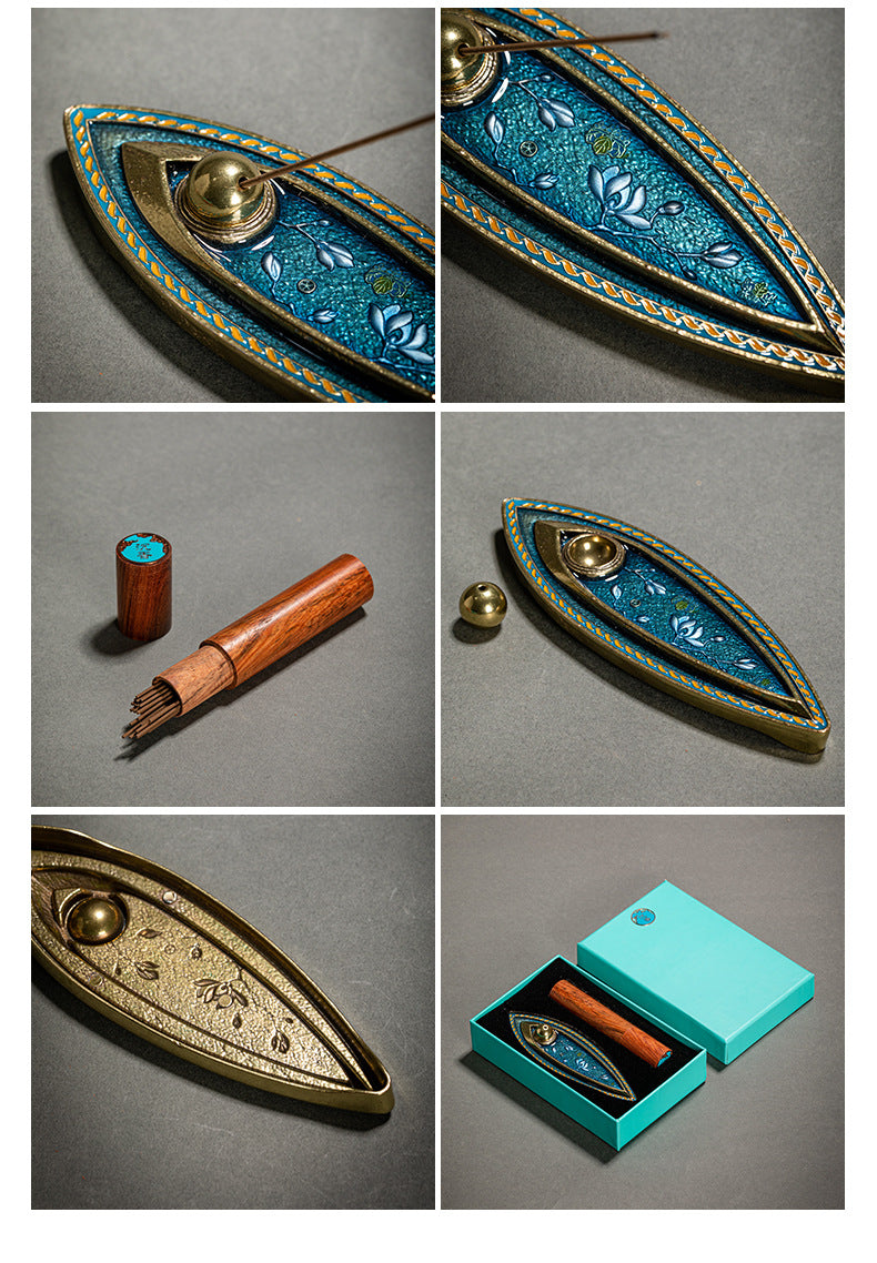 European Retro Zinc Alloy Incense Holder