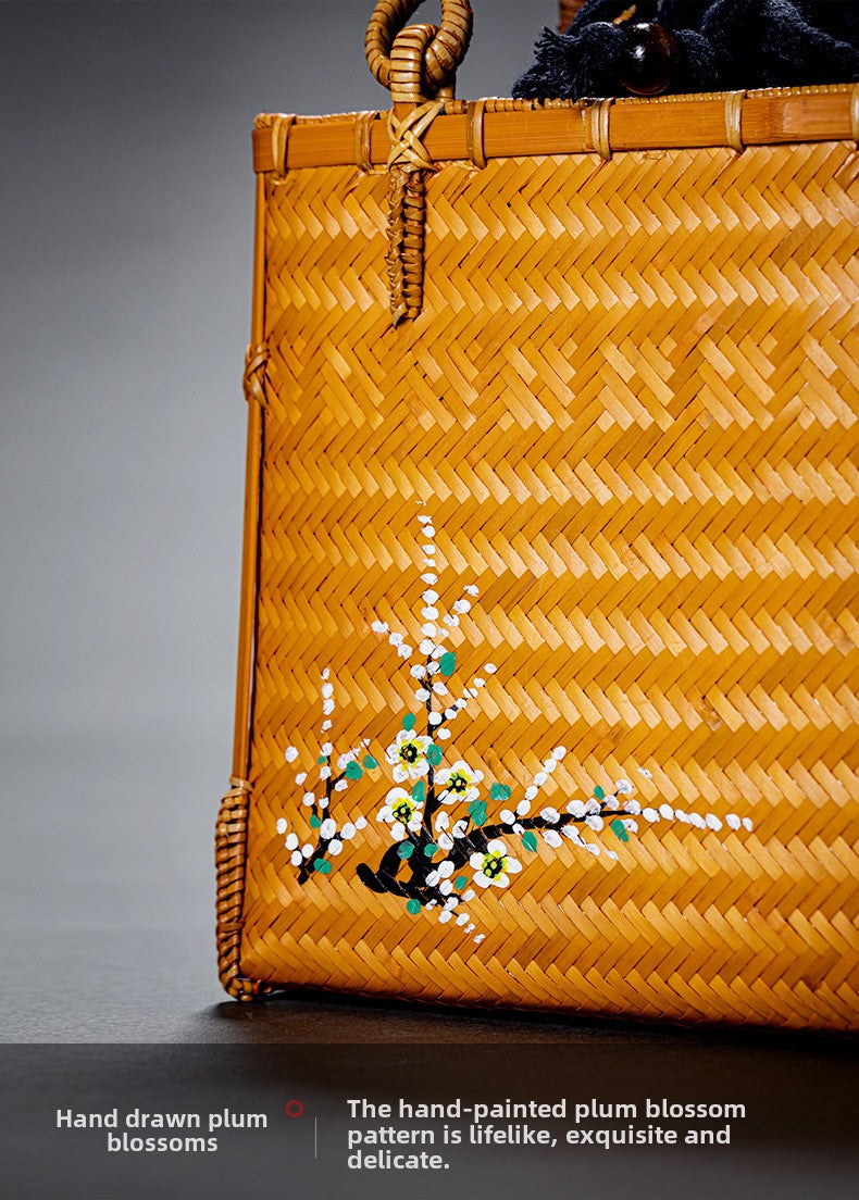 Bamboo Woven Basket Bag