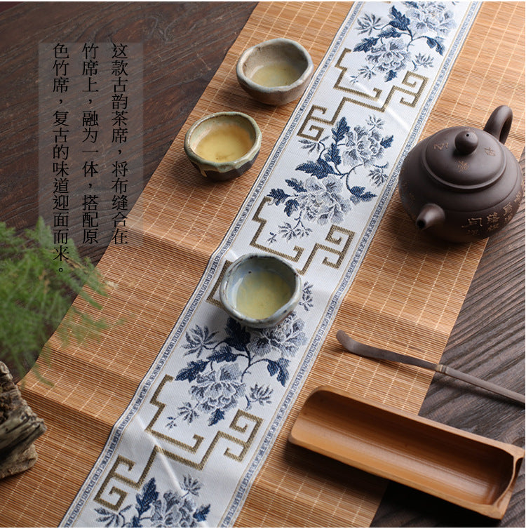 Chinese Ancient Bamboo Tea Mat