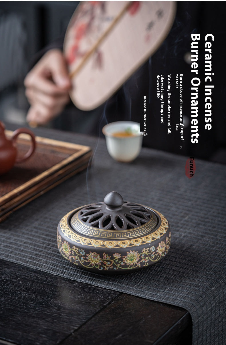 Chinese Style Incense Coil Aromatherapy Furnace Incense Holder