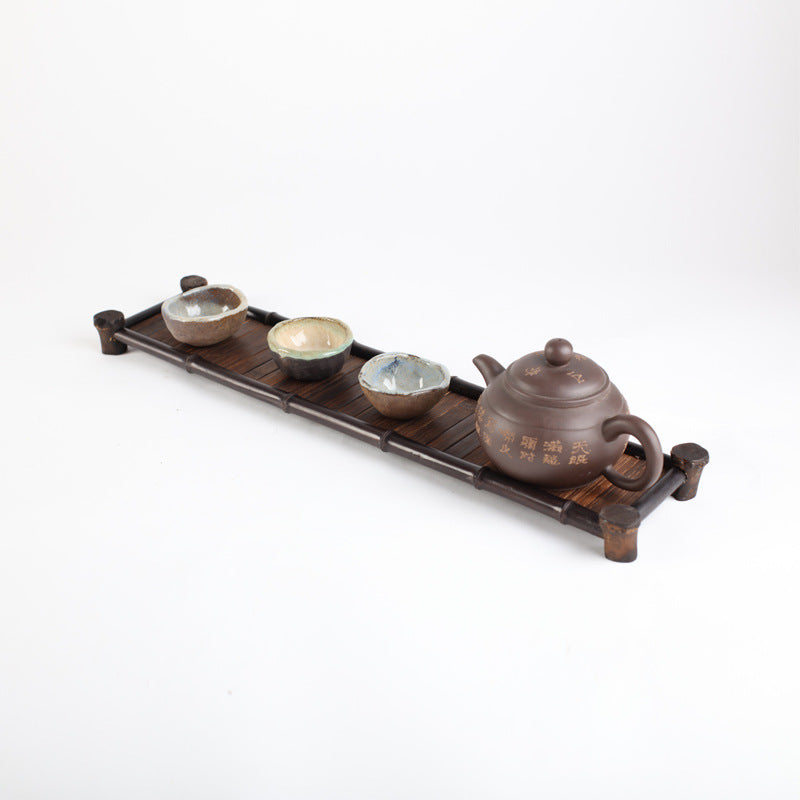 Japanese Style Purple Bamboo Tea Tray