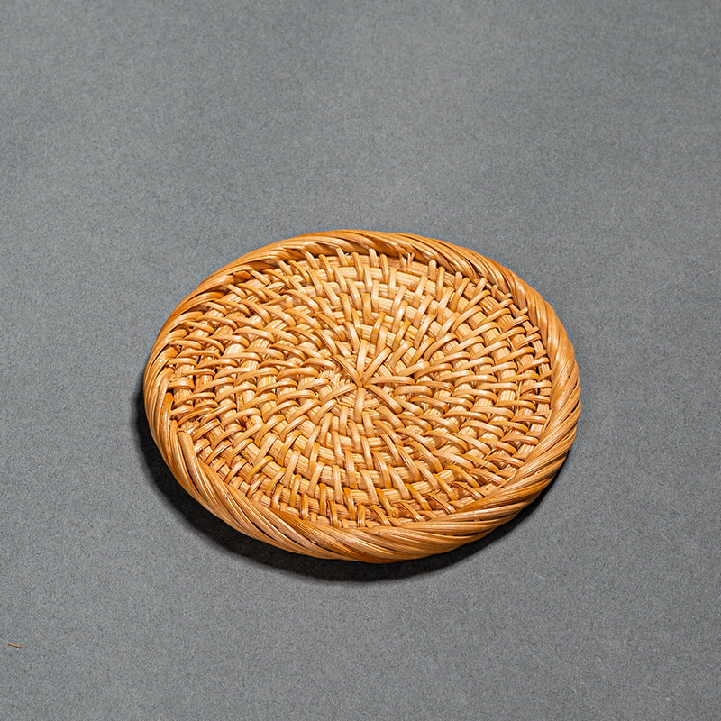 Rattan Woven Coaster Pot