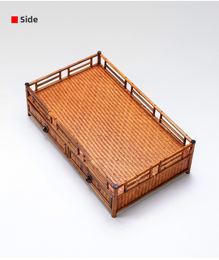 Bamboo mat storage tray
