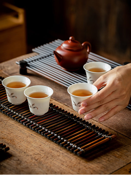 High-end Purple Bamboo Vintage Hand-woven Bamboo Basket