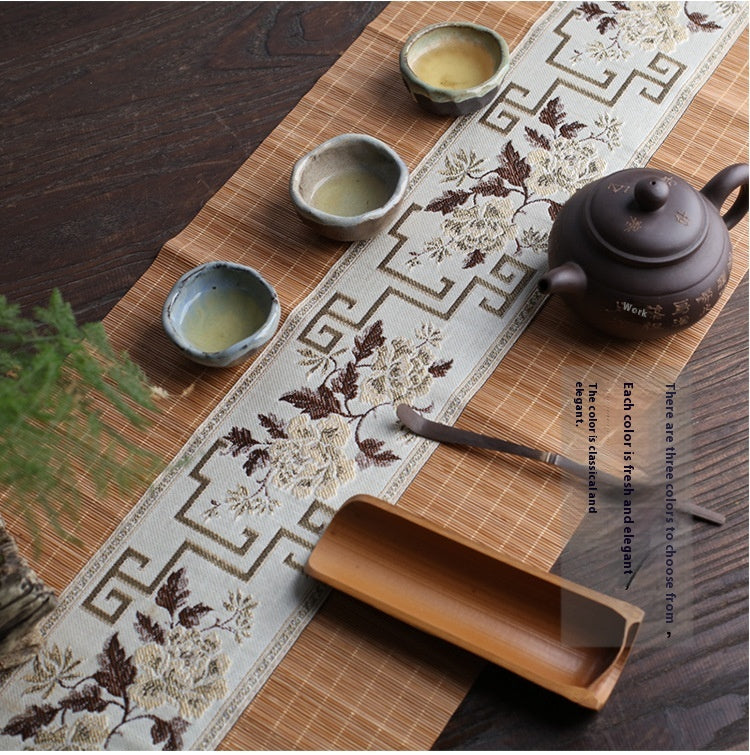 Chinese Ancient Bamboo Tea Mat