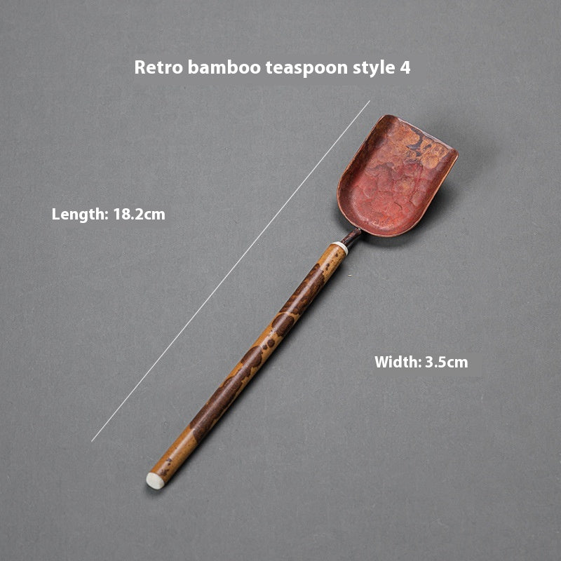 Tea Spoon Single Piece Yunfei Hammered Copper Tea Scoop