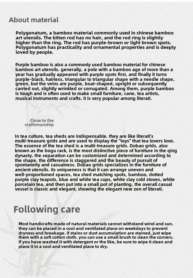 Zen-inspired Bamboo and Ancient Vase Display Shelf