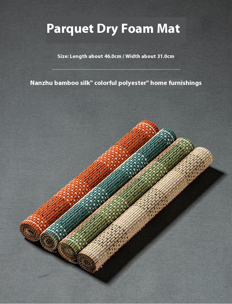 Colorful bamboo mat