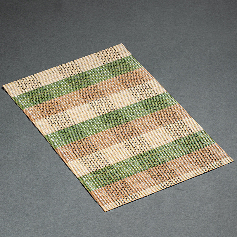 Colorful bamboo mat