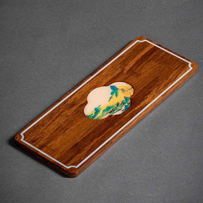 Heavy Bamboo Rectangular Single Layer Simple Tray