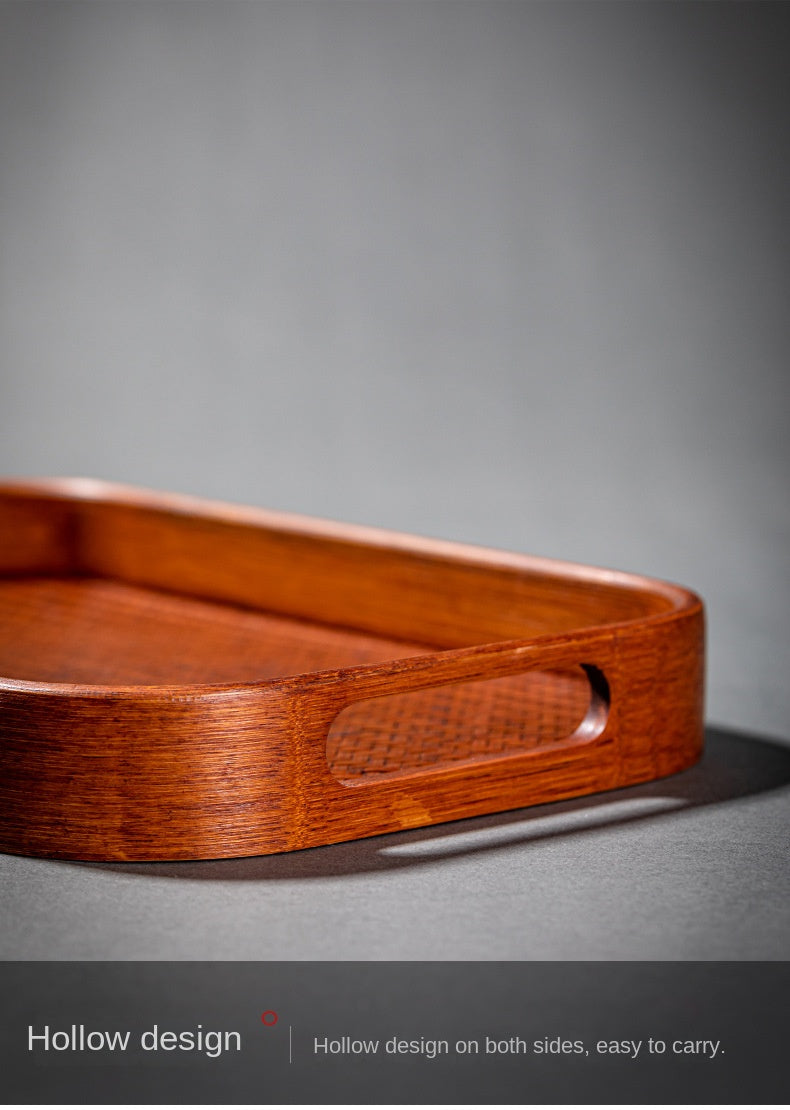 Bamboo Woven Dry Pour Tea Tray