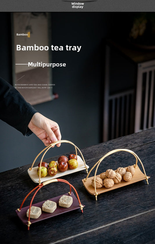 Bamboo Woven Tea Cake Tray