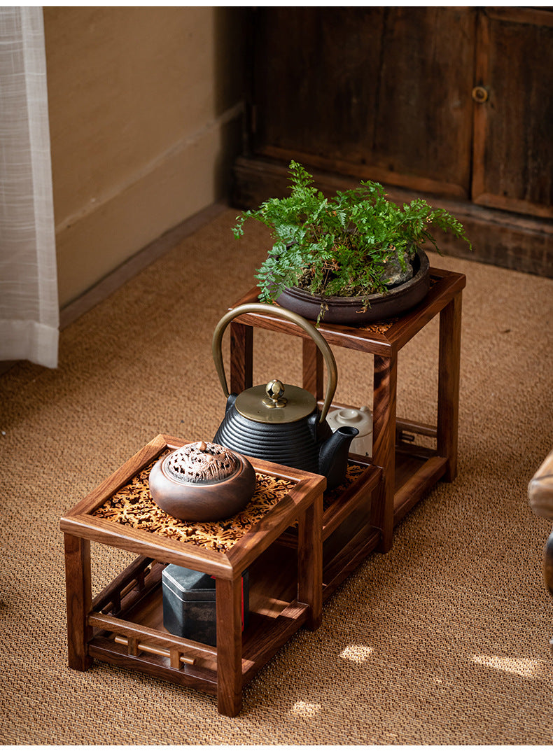 Walnut Black Walnut Solid Wood Antique Shelf