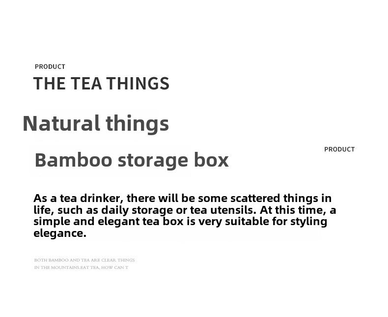 Bamboo tea set storage box
