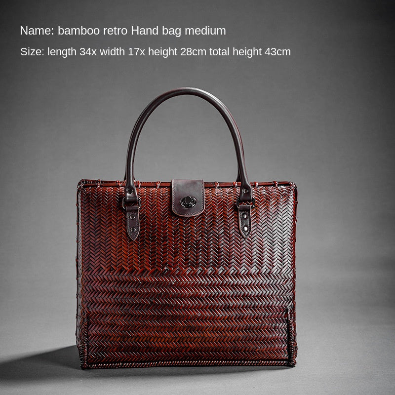 Retro Bamboo Woven Bag