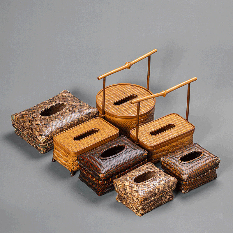 Bamboo Woven Tissue Box